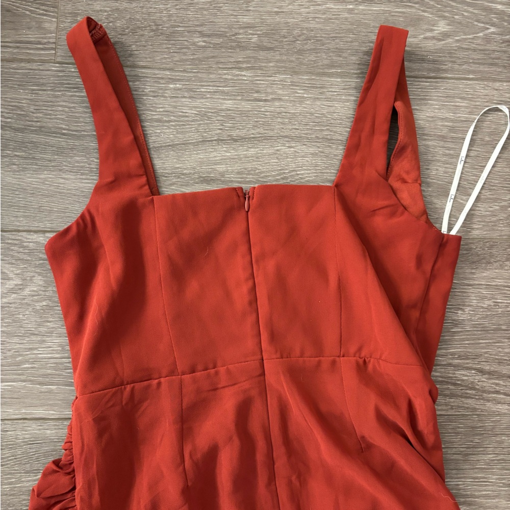 Lulu's Vibrant Rust Dress - Picture 3 of 4